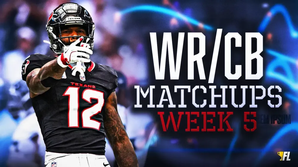 Week 5 WR/CB Matchups For Fantasy Football: Nico Collins Is Back